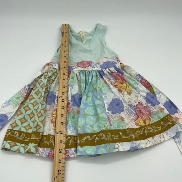 MATILDA JANE Floral Dress Girl Size 4 Sleeveless Pullover A-Line Summer Self Tie - Picture 4 of 4